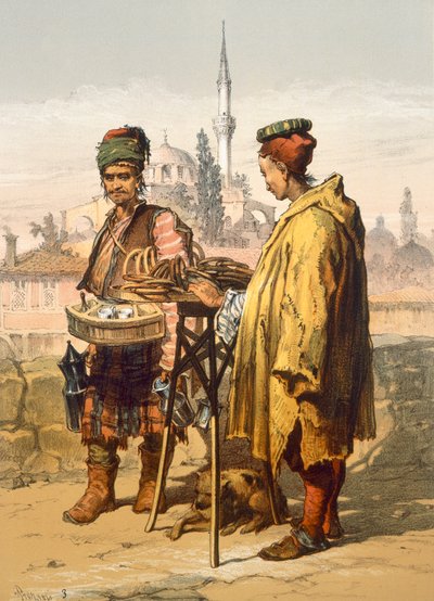 Ambulant Snack Sellers, 1865 by Amadeo Preziosi